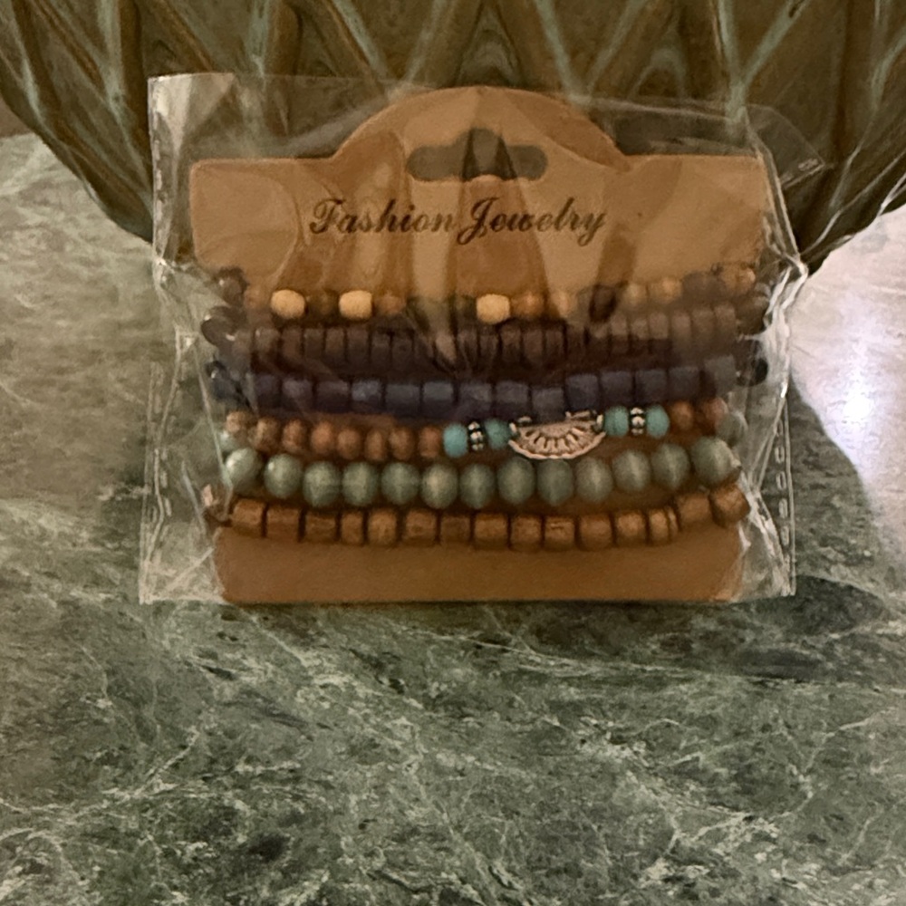 Package of Six Bohemian Style Stackable Bracelets - Picture 3 of 5